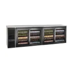 image of Krowne SD108 108" 2 Section Back Bar Cooler with Glass Door