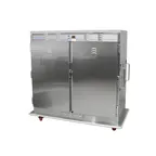image of SecoSelect BQ150 66" 2-Door Solid Heated Holding Cabinet, 150 Plate Capacity, 60‑230°F, Casters