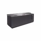 image of Serv-Ware BC-95-HC 95" Black Flat Top Bottle Cooler, 26 cu. ft.