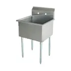 image of Serv-Ware BS1-3624 39" One Compartment Sink, 36"W x 24"L Bowl Without Drainboards/18 Gauge