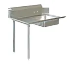 image of Serv-Ware DDT72L-CWP 72" Straight Soiled Dishtable w/ Left Table, 6-1/4"D Sink, 11" Backsplash