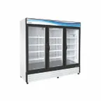image of Serv-Ware GF72-HC 81" 3 Glass Door Freezer Merchandiser in White, 72 cu. ft.