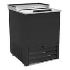 image of Serv-Ware GFR24 24" Black Glass Froster, 2.67 cu. ft.