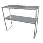 image of Serv-Ware OS-5E-CWP 60" Table-Mounted Overshelf, Double Shelves - 18 gauge