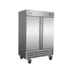 image of Serv-Ware RF2-35-HC 39.5" 2-Solid Door Reach-In Freezer, Bottom Mounted, 35 cu. ft., Stainless Steel