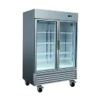 image of Serv-Ware RR2G-HC 53" 2-Section Reach-In Refrigerator w/ 2 Glass Doors, 49 cu. ft.