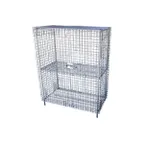 image of Serv-Ware SC48SL-CWP Stationary Chrome Wire Security Unit, 48" x 25-5/8" x 69-3/8"