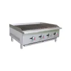 image of Serv-Ware SCBS-48 48" Countertop Gas Radiant Charbroiler w/ (4) Burners, 120.000 BTU