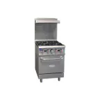 image of Serv-Ware SGR-4B 24" Gas Restaurant Range w/ (4) Open Burners, (1) Standard Oven, 151.000 BTU