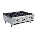 image of Serv-Ware SHPS-36" Countertop Gas Hotplate w/ (6) Burners, Manual Controls, 150.000 BTU