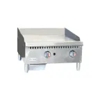 image of Serv-Ware SMGS-24 24" Countertop Manual Gas Griddle w/ 3/4" Steel Plate, 30.000 BTU