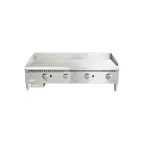 image of Serv-Ware SMGS-48 48" Countertop Manual Gas Griddle, 3/4" Steel Plate, 90.000 BTU