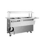 image of Delfield SH3C-74-NU 74" Hot/Cold Serving Counter,  (3) Hot & (1) Ice-Cooled well
