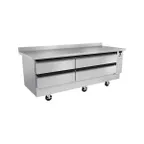 image of Silver King SKFCB84H-EDUS2 84" 4 Drawers Freezer Chef Base w/ Flat Top