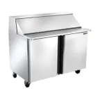image of Silver King SKP4812A-ESUS1 48" 2-Door Sandwich and Salad Prep Table, 12 Pans, Stainless Steel