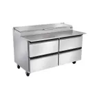 image of Silver King SKPZ60-EDUS11 60" 4 Drawers Refrigerated Pizza Prep Table, (8) 1/3 Pans