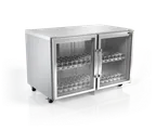 image of Silver King SKR48A-EGUS1 48" 2-Section Undercounter Refrigerator w/ 2 Glass Doors, 11.5 cu ft