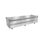 image of Silver King SKRCB97H-EDUS1 99" 6 Drawers Freezer Chef Base w/ Flat Top