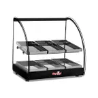 image of Skyfood FWD2-18BL 18" Black Color Food Warmer Display Case with Double Shelf