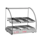 image of Skyfood FWD2-18G 18" Gray Color Food Warmer Display Case with Double Shelf, (6) Pans