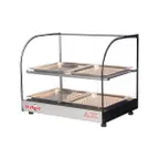 image of Skyfood FWDC2-22-4P 22" Food Warmer Display Case with Double Shelf, (4) Pans