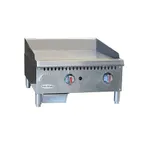 image of Serv-Ware SMGS-12 12" Countertop Manual Gas Griddle, 3/4" Steel Plate, 30.000 BTU