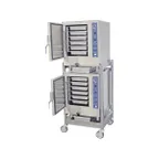 image of Sterling SP240-10-1-MF DBL 12 Pan Boilerless Electric Convection Steamer, (2) Stacked, Stand, 240V