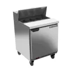 image of Beverage Air SPE27HC-B 27" One Section Sandwich/Salad Prep Table w/ 1 Door, 8 pans, 6.9 cu. ft.