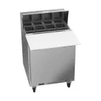 image of Beverage Air SPE27HC-C-B 27" One Section Sandwich/Salad Prep Table w/ 1 Door, 8 pans, 6.9 cu. ft.