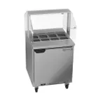 image of Beverage Air SPE27HC-SNZ 27" One Section Sandwich/Salad Prep Table w/ 1 Door, 8 pans, 6.75 cu. ft.