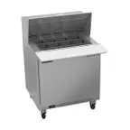 image of Beverage Air SPE32HC-12M 32" Mega Top Sandwich/Salad Prep Table w/ 1 Door, 12 Pans, 8 cu. ft.