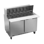 image of Beverage Air SPE48HC-18M 48" Mega Top Sandwich/Salad Prep Table w/ 2 Doors, 18 Pans, 13 cu. ft.