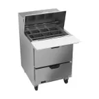 image of Beverage Air SPED27HC-12M 27" Mega Top Sandwich / Salad Prep Table w/ 2 Drawers, 12 Pans