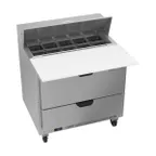 image of Beverage Air SPED36HC-10C-2 36" One Section Sandwich/Salad Prep Table w/ 2 Drawers, 10 Pans