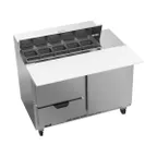 image of Beverage Air SPED48HC-10C-2 48" Two Section Sandwich/Salad Prep Table w/ 2 Drawers & 1 Door, 10 Pans