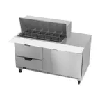 image of Beverage Air SPED60HC-18M-2 60" Mega Top Sandwich/Salad Prep Table w/ 4 Drawers & 1 Door, 18 Pans