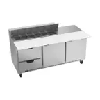 image of Beverage Air SPED72HC-12C-2 72" Sandwich/Salad Prep Table w/ 2 Drawers & 2 Doors, 12 Pans