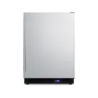 image of Summit SPFF51OS Outdoor Undercounter Freezer in Black, Stainless Steel Door, 4.72 cu. ft.