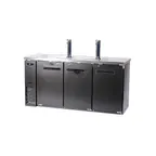 image of Spartan Refrig SBD-3 72" Draft Beer Cooler w/ 3 Kegs, 19.6 cu. ft., 2 Single-Tap Towers