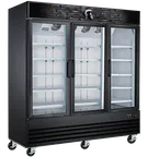 image of Spartan Refrig SGM53 67" 3-Section Merchandiser Refrigerator with Glass Door, 53 cu. ft.
