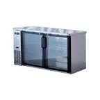 image of Spartan Refrig SSGBB-60 60" 2 Section Back Bar Cooler with Glass Door