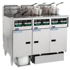 image of Pitco SSHLV14C-3/FD Multiple Battery Gas Fryer w/ (3) 32-lb Frypots, Filter Drawer System