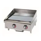 image of Star 524CHSF 24" Countertop Electric Griddle with 24" x 20.75" Surface, Chrome Plate, Thermostatic Controls