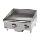 image of Star 624MF 24" Countertop Manual Gas Griddle, 1" Steel Plate, 56.600 BTU