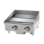 image of Star 624TCHSF 24" Countertop Thermostatic Gas Griddle, 1" Chrome Plate, 56.600 BTU