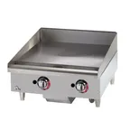 image of Star 624TSPF 24" Countertop Gas Griddle, Snap-Action Thermostat, 1" Thick Plate, 56.600 BTU