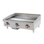image of Star 636TCHSF 36" Countertop Thermostatic Gas Griddle, 1" Chrome Plate, 84.900 BTU