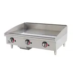 image of Star 636TSPF 36" Countertop Gas Griddle, Snap-Action Thermostat, 1" Steel Plate, 84.900 BTU