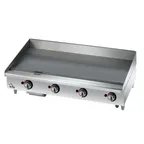 image of Star 648MF 48" Countertop Manual Gas Griddle, 1" Steel Plate, 113.200 BTU