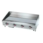 image of Star 648TCHSF 48" Countertop Thermostatic Gas Griddle, 1" Chrome Plate, 113.200 BTU